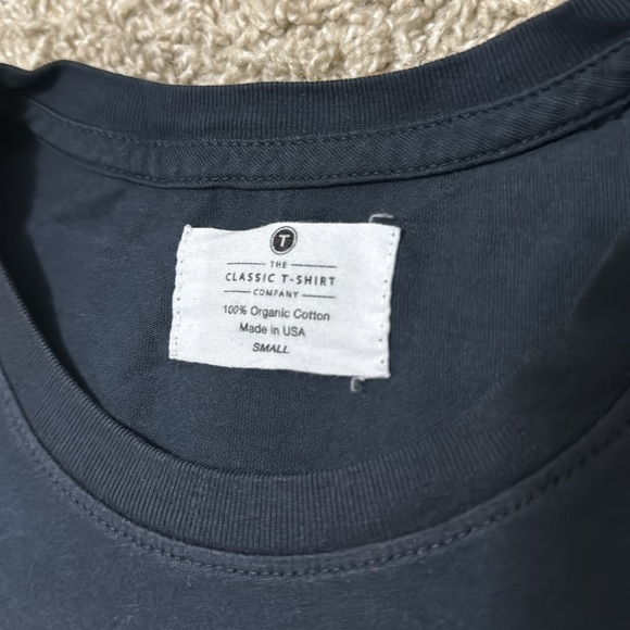 Navy 100% organic cotton t-shirt from The Classic T-Shirt company - Picture 2 of 3